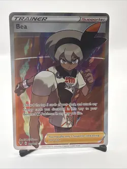 2020 Pokemon Sword and Shield Vivid Voltage #180 Bea UR FULL ART - Image 1