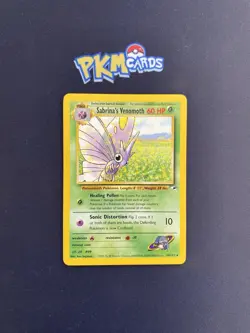 Pokemon TCG Sabrina's Venomoth Gym Heroes 34/132 Regular Rare LP. - Image 1