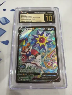 2022 Pokemon Astral Radiance Starmie V Character Rare TG13/TG30 CGC PRISTINE 10 - Image 1