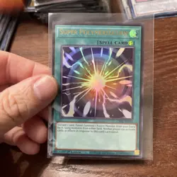 Yugioh! Super Polymerization CH01-EN033 Ultra Rare 1st Edition Near Mint - Image 1