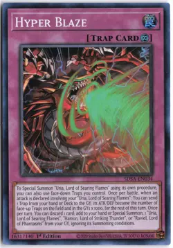 Yugioh - Hyper Blaze SDSA-EN034 1st Edition - Structure Deck: Sacred Beasts - Image 1