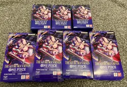 LOT of (39)OP-14 Sleeved Packs Of One Piece TCG The Azure Sea's Seven + extras! - Image 1