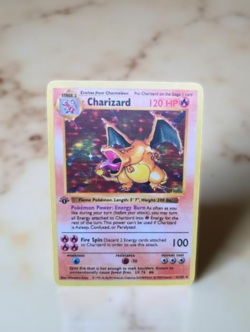 Charizard 1st edition Gold Metal Pokemon Card Collectible - Image 1