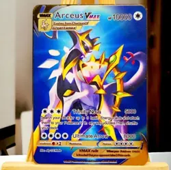 Arceus VMAX Gold Metal Pokemon Card Collectible Gift/Display - Image 1