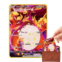 Charizard VMAX 999999point Gold Metal Pokemon Card Collectible Gift Display** - Image 3