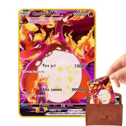 Charizard VMAX 999999point Gold Metal Pokemon Card Collectible Gift Display** - Image 3