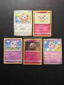 5 Jigglypuff Pokemon Card Collection Reverse Holo Fairy SM SWSH SV PTCG A1 - Image 1