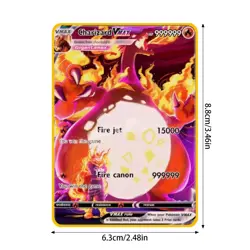 Charizard VMAX 999999point Gold Metal Pokemon Card Collectible Gift Display** - Image 2
