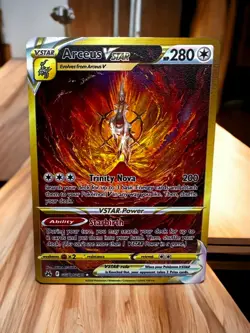 Arceus VSTAR Gold Metal Pokemon Card Collectible Gift/Display - Image 1