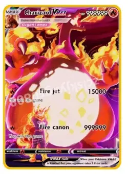 New Charizard VMAX 999999point Gold Metal POKEMON Card Collectible Gift Display - Image 1