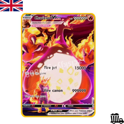 Charizard VMAX 999999point Gold Metal Pokemon Card Collectible Gift Display++ - Image 1