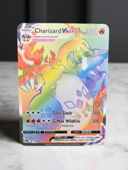 Rainbow Charizard VMAX Gold Metal Pokemon Card Collectible Gift/Display - Image 1