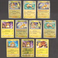 Raichu Pokemon Card Collection Set of 10 English Cards Reverse Holo Rare 151 - Image 1