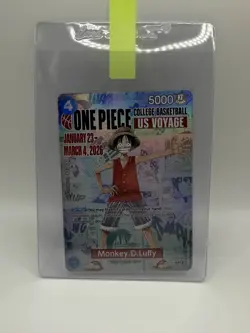 One Piece Monkey D. Luffy College Basketball US Voyage Promo Card SHIPS TODAY! - Image 1