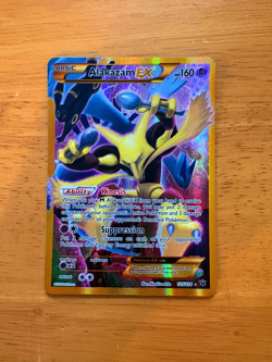 Alakazam EX Fates Collide 125/124 Full Art Holo Secret Rare Pokemon TCG Card - Image 1