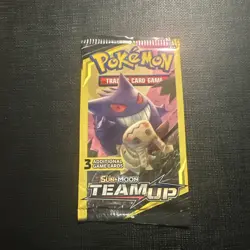 1 Pokemon Sun & Moon Team Up 3 Card Mini Booster Pack Factory Sealed - Image 1