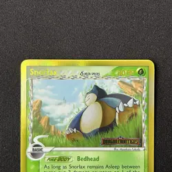 Snorlax Reverse Holo 10/101 EX Dragon Frontiers Holo Shift Error Pokemon Card - Image 3