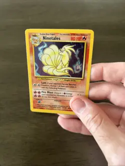 Pokemon TCG Ninetales Holo Unlimited Rare Card Base Set 12/102 MP Condition - Image 3