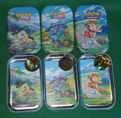 POKEMON - SINNOH STARS MINI TINS - EACH WITH COIN & ART CARD - NO BOOSTER PACKS - Image 2
