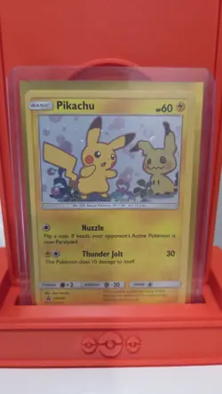 Pokemon 2019 Pikachu SM162 Sun & Moon Black Star Promo Holo Card LP To MP - Image 2