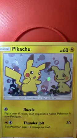 Pokemon 2019 Pikachu SM162 Sun & Moon Black Star Promo Holo Card LP To MP - Image 4
