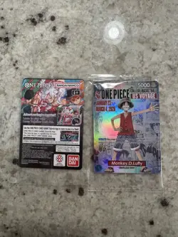 One Piece Monkey D. Luffy US Voyage College Basketball Card Rutgers - 2 Cards - Image 1