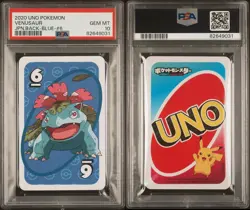 PSA 10 GEM MINT Japanese Venusaur UNO Blue 6 Pokemon Trading Card Game 2020 - Image 3