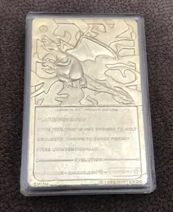 Pokemon Charizard 23k gold plated Trading card with Case Protection - Image 2