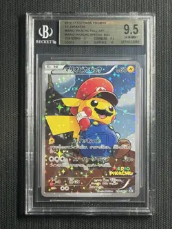 BGS 9.5 Mario Pikachu Holo 294/XY-P Xy Promos (Japanese) Pokemon Card - Image 1