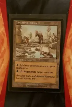 1999 Magic: The Gathering - Urza's Destiny - YAVIMAYA HOLLOW - Rare Land - NM - Image 1