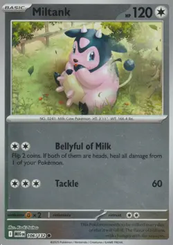 POKEMON - MILTANK - 106/132 - MEGA EVOLUTION - REVERSE HOLO - Image 1