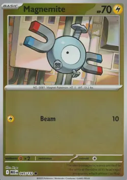 POKEMON - MAGNEMITE - 045/132 - MEGA EVOLUTION - REVERSE HOLO - Image 1