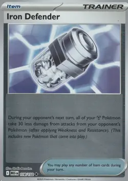 POKEMON - IRON DEFENDER - 118/132 - MEGA EVOLUTION - REVERSE HOLO - Image 1