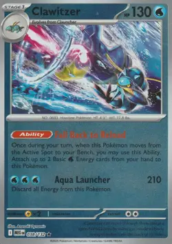 POKEMON - CLAWITZER - 038/132 - MEGA EVOLUTION - REVERSE HOLO - Image 1