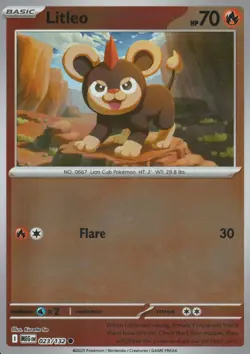 POKEMON - LITLEO - 023/132 - MEGA EVOLUTION - REVERSE HOLO - Image 1