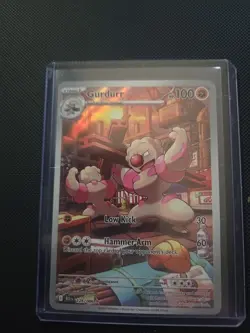 Gurdurr 126/086 IR Near Mint English Pokemon TCG Black Bolt Illustration Rare - Image 1