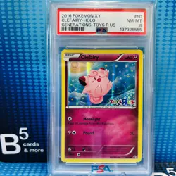 PSA 8 NM/MT 2016 POKEMON TOYS-R-US PROMO XY CLEFAIRY HOLO GENERATIONS - Image 1
