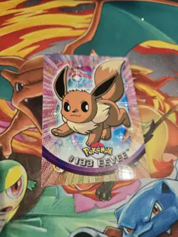 2000 Topps Pokemon TV Animation Edition Series 3 Non Holo #133 Eevee LP - Image 1