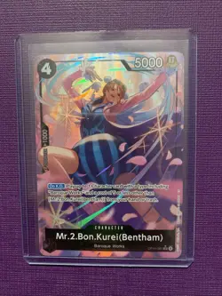 Mr.2.Bon.Kurei (Bentham) (Alternate Art) OP14-091 The Azure Sea's Seven Foil - Image 1
