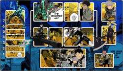 UA Card Kaiju no.8 Union Arena Blue mat Gaming Desk Playmat Deskmat Mousepad - Image 1