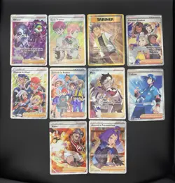 Pokemon TCG Full Art Trainer Card Lot Of 10 Near Mint Condition - Image 1