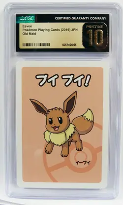 Eevee Old Maid CGC Pristine 10 Japanese 2019 Graded Pokemon Playing Card Slab - Image 1