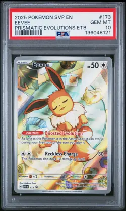 Eevee Promo PSA 10 Gem Mint Prismatic Evolutions Elite Trainer Box Pokemon Card - Image 1