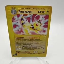 Ampharos Reverse Holo Rare Expedition 34/165 Pokemon Card 2002 HP - Image 1