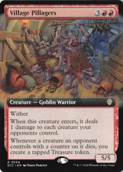 Village Pillagers (Extended Art) Commander: Lorwyn Eclipsed regular NM 34 - Image 1