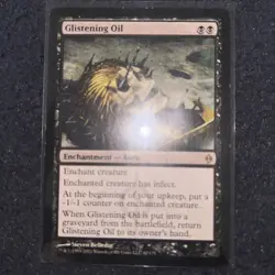 MTG Magic The Gathering - Glistening Oil - New Phyrexia (#62/175) Reg LP/MP - Image 2
