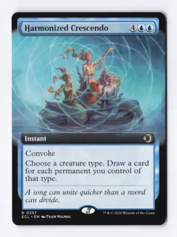 Harmonized Crescendo (Extended Art) 0357 (R) MTG Lorwyn Eclipsed (ECL) - Image 1