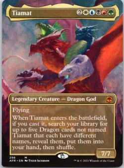 Tiamat (Borderless) 298 Adventures in the Forgotten Realms NM MTG - Image 1