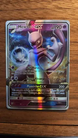 Mewtwo GX 39/73 Shining Legends Ultra Rare Full Art Holo 190 HP Pokemon Card - Image 1