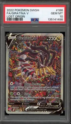Pokemon Giratina V Lost Origin Full Alt Art #186 PSA 10 Gem Mint - Image 1